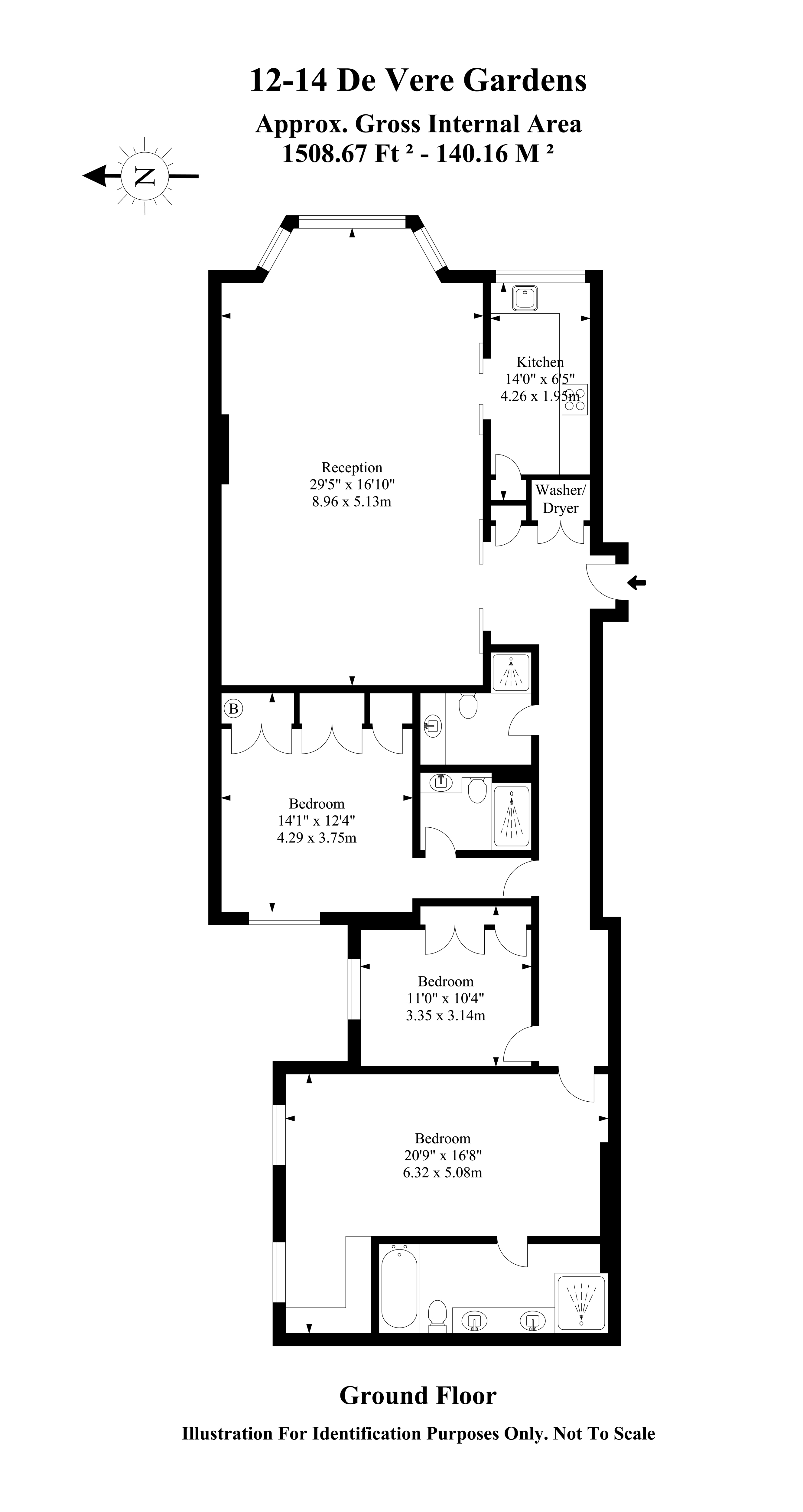 3 Bedrooms Flat to rent in De Vere Gardens, Kensington, London W8
