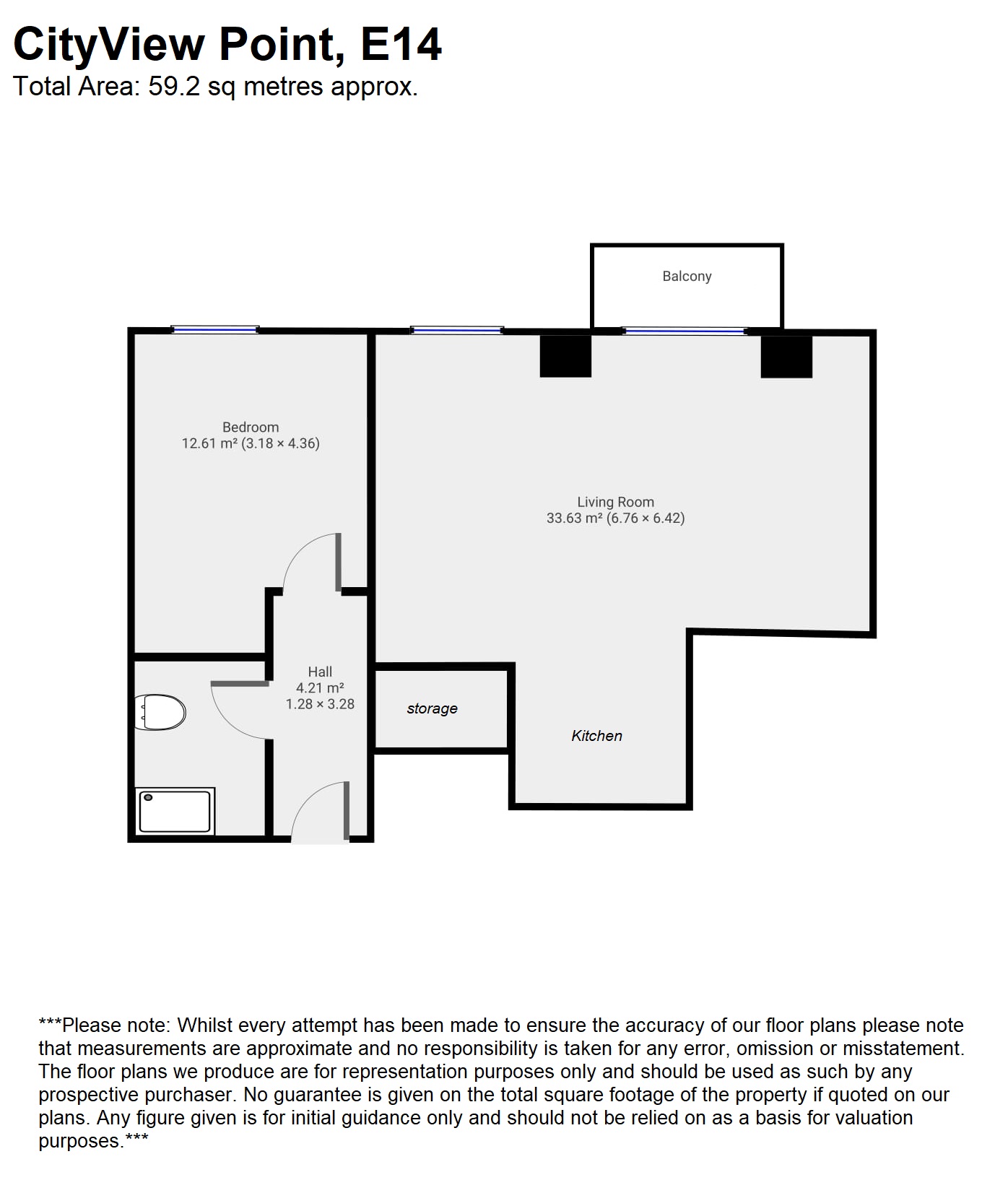 126 Cityview Point, 13 Leven Road, London floorplan