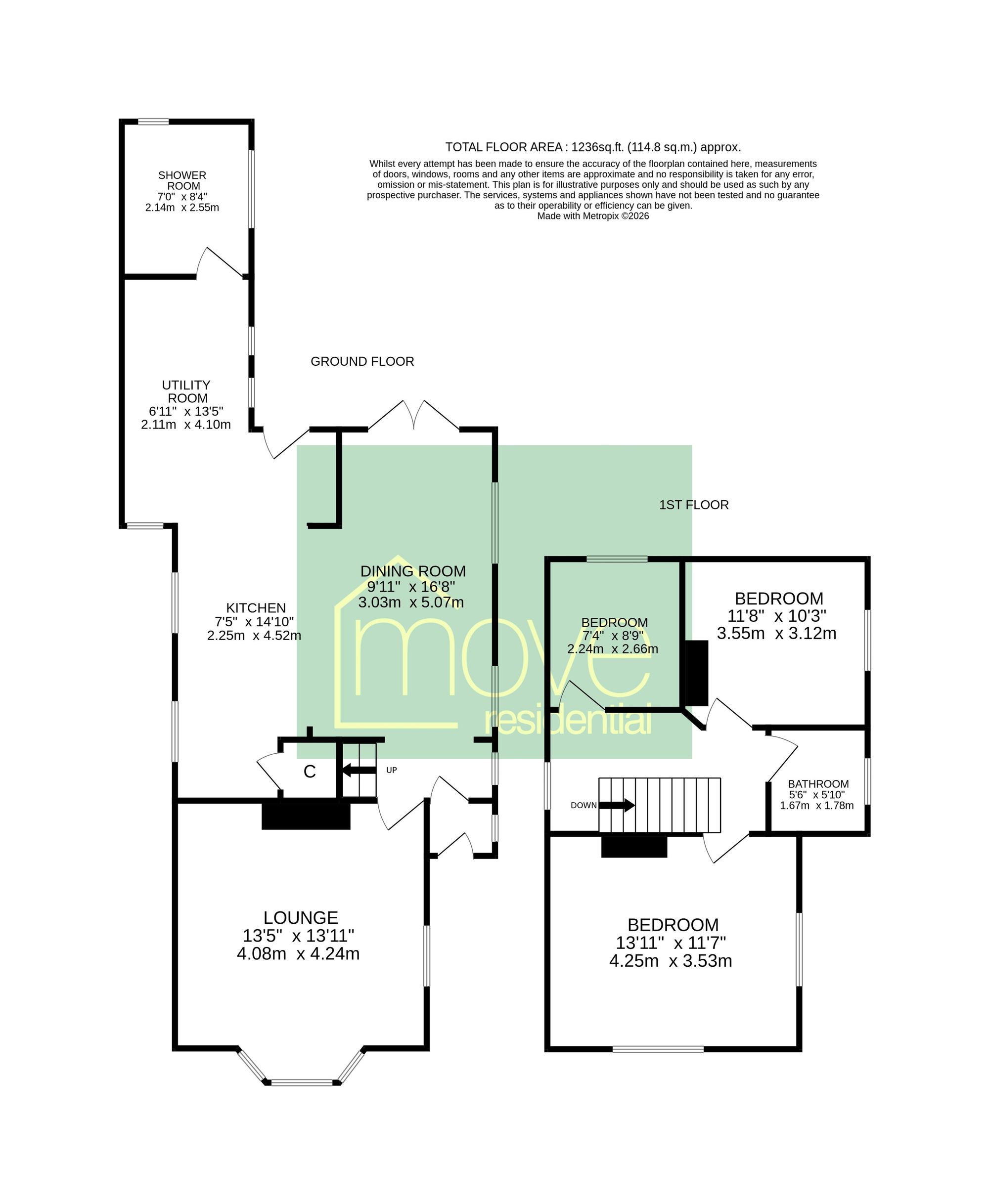 1 Nigel Road, Wirral floorplan