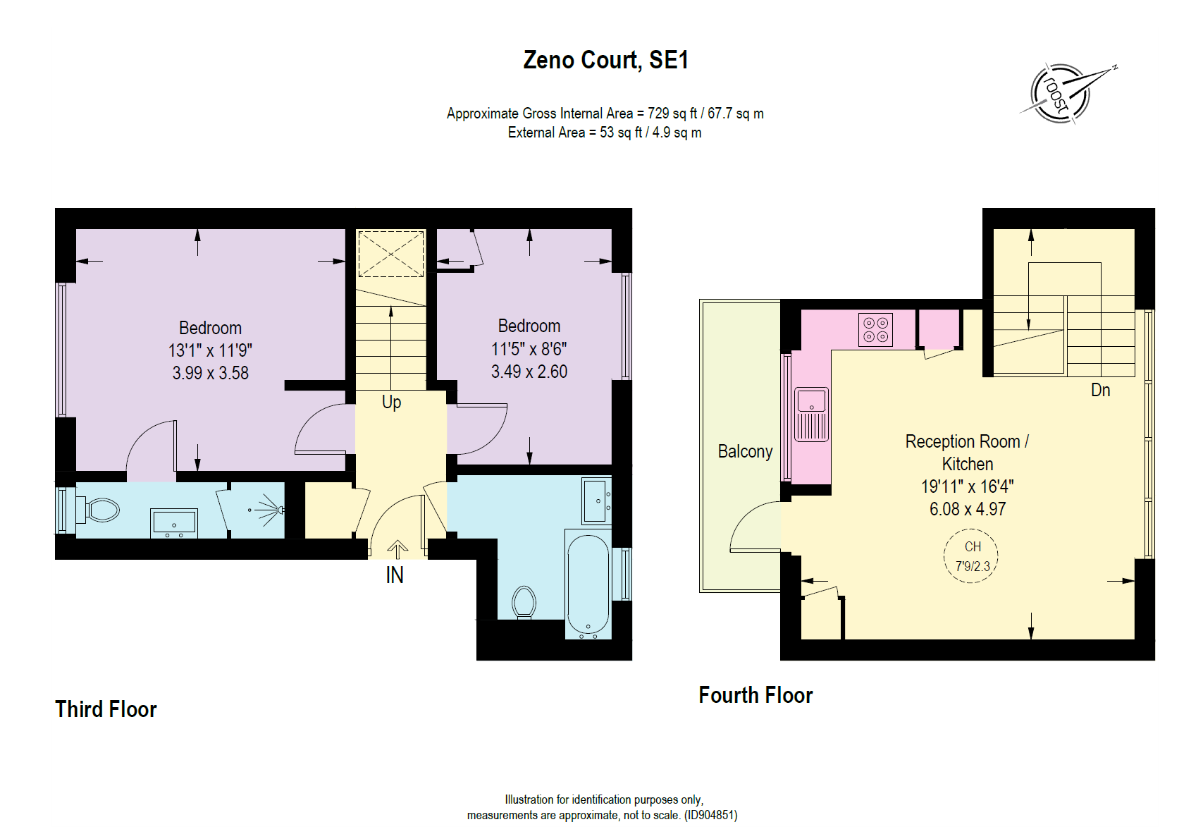 Flat 5 Zeno Court, 19, Long Walk, London floorplan