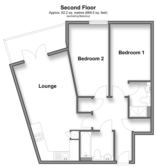 Woodfield Road, Crawley floorplan