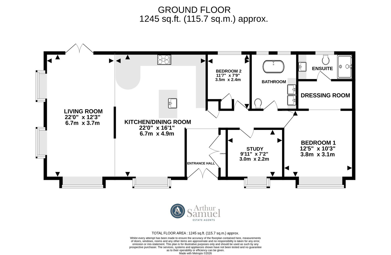 11 Nightingale Rise, Weybridge Road, Addlestone floorplan