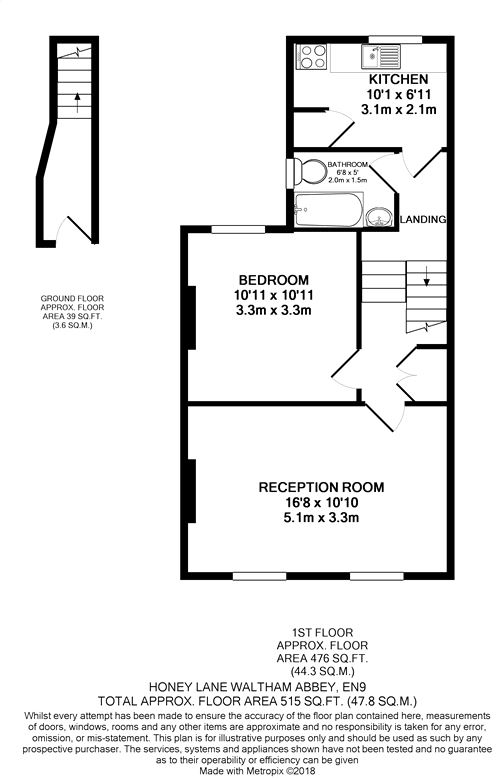 1 Bedrooms Flat to rent in Honey Lane, Waltham Abbey, Essex EN9