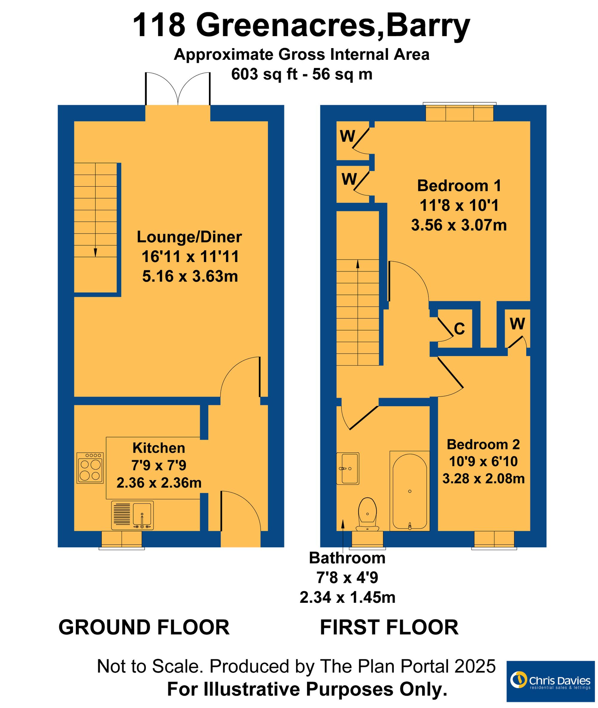 118 Greenacres, Barry floorplan