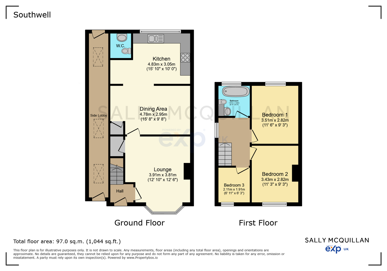 85, Lower Kirklington Road, Southwell floorplan
