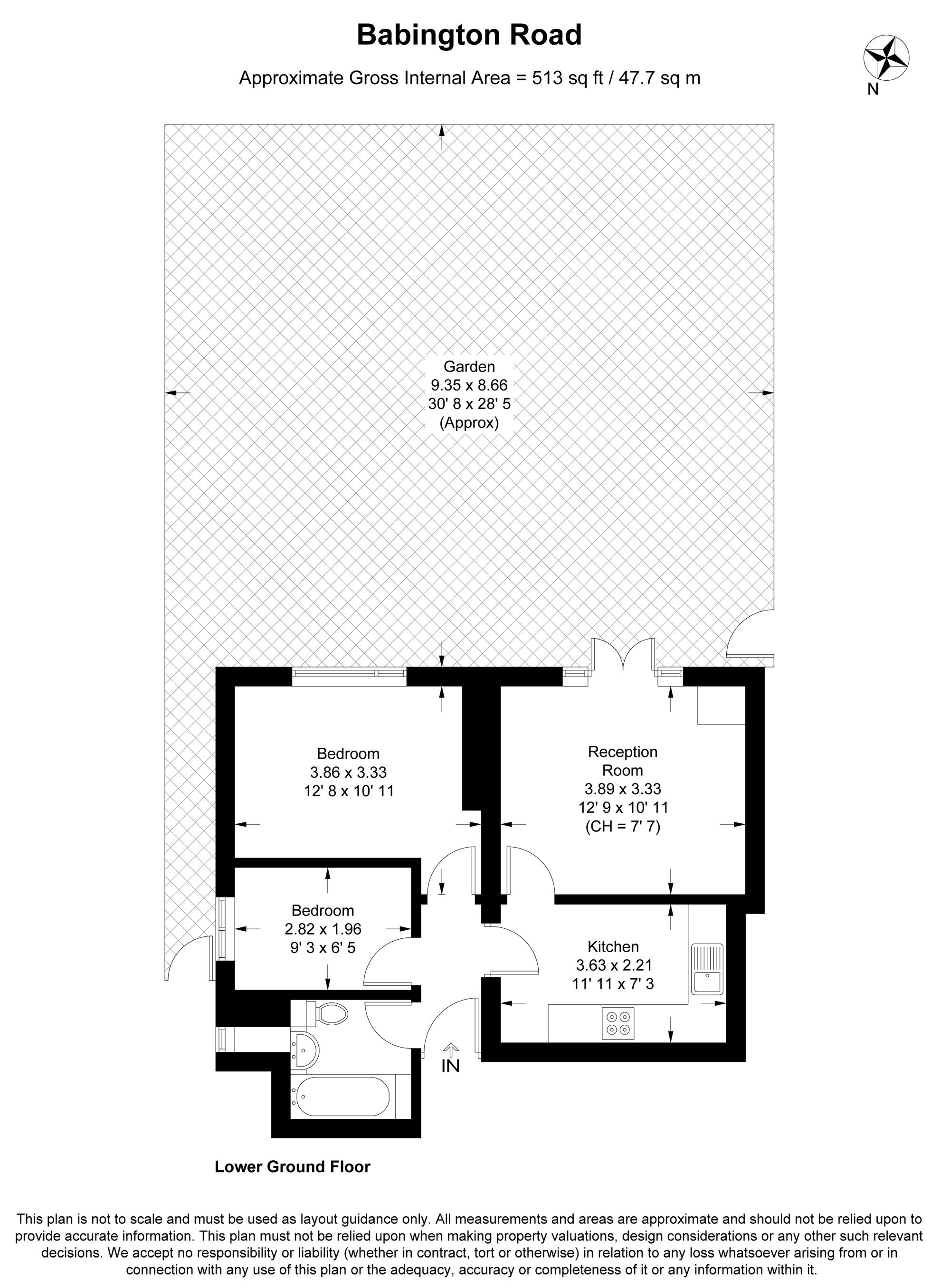 Flat 2, 55 Babington Road, London floorplan