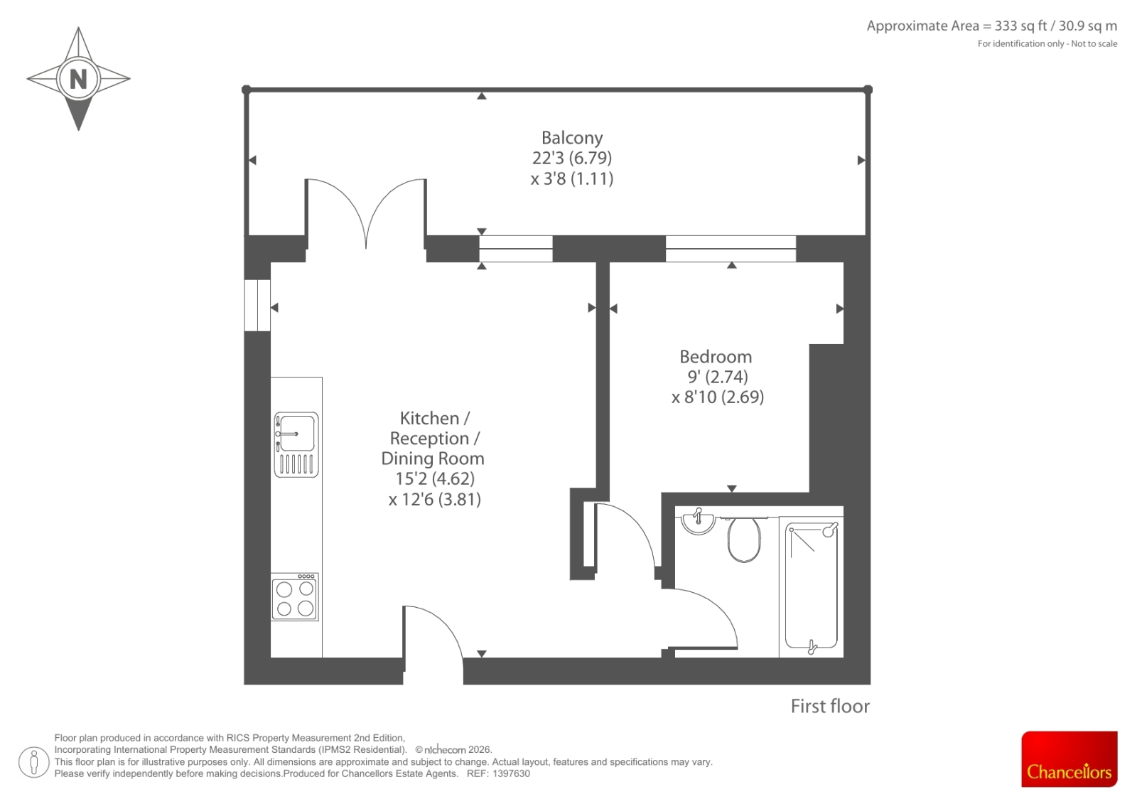 Flat 1, 16, High Street, Abingdon floorplan