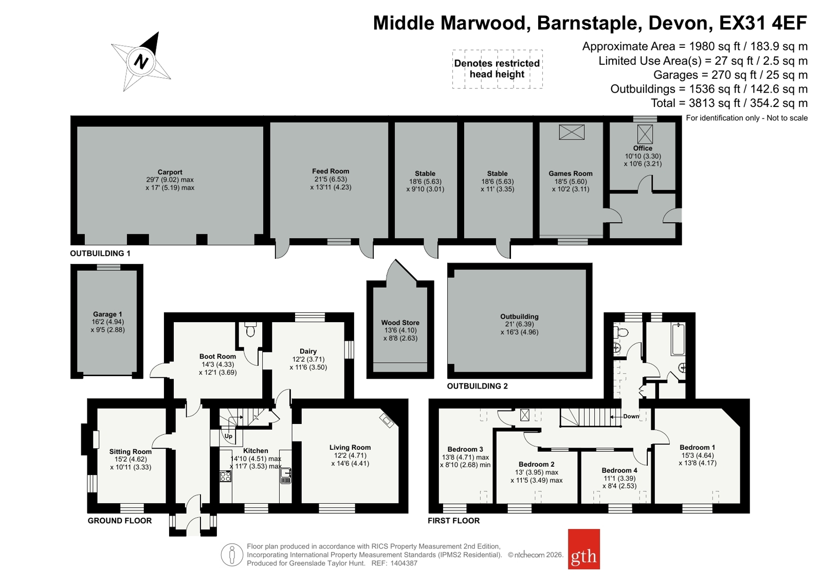 Old Patsford Farmhouse,, Middle Marwood, Devon floorplan