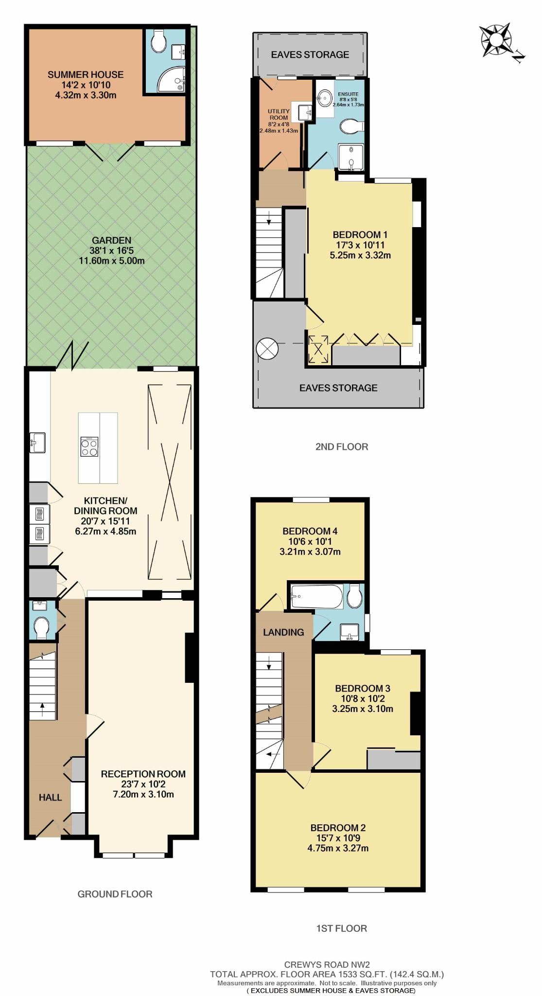 51, Crewys Road, London floorplan