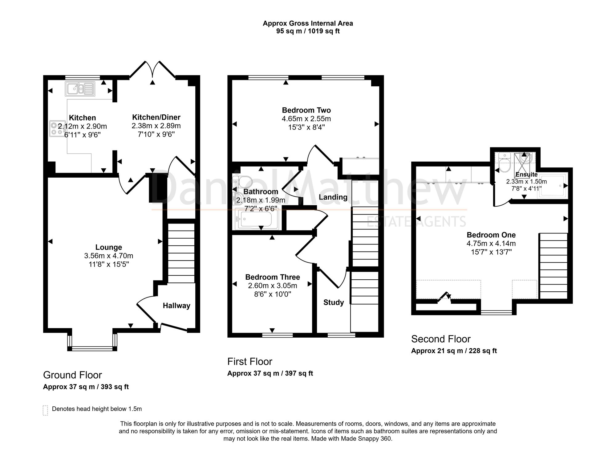 211 Longacres, Bridgend floorplan