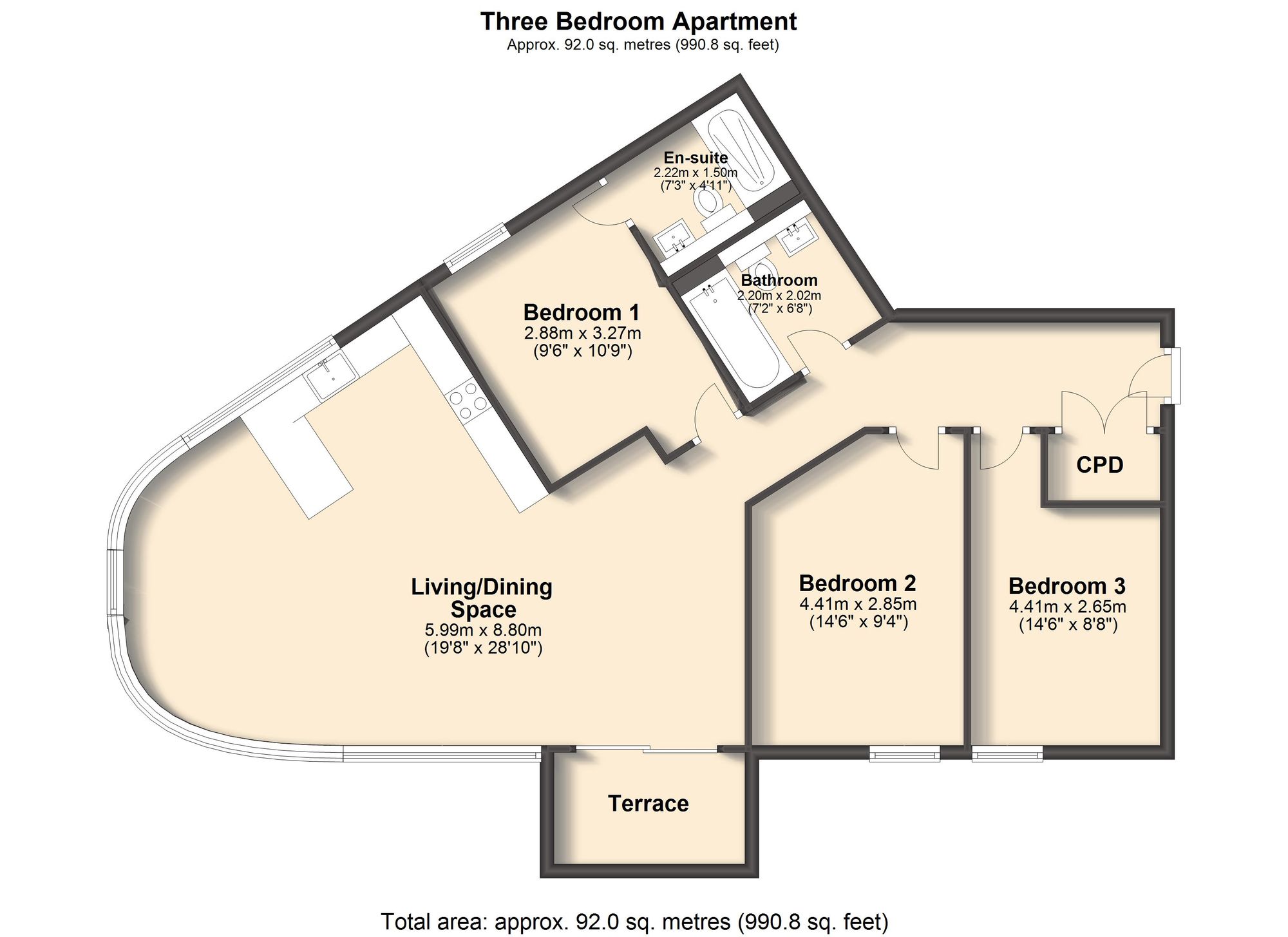 Cross Burgess Street, Sheffield S1, 3 bedroom flat for sale 62260624