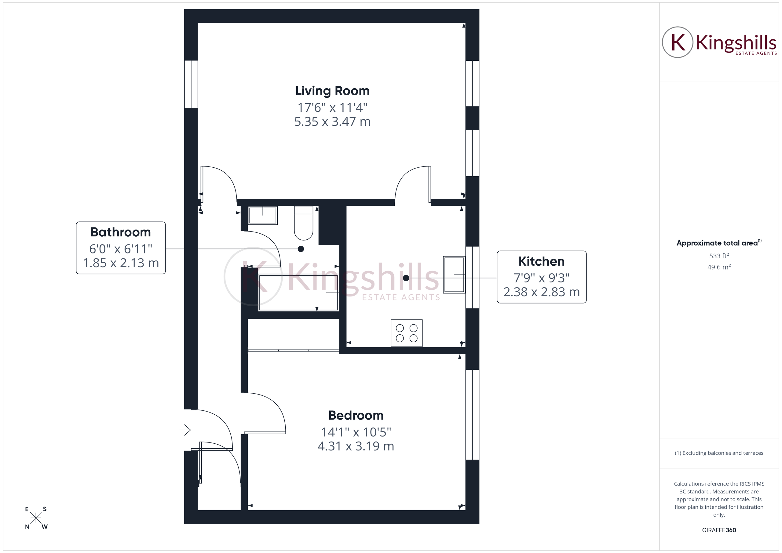 Flat 1 Ashley Houses Rushburn, High Wycombe floorplan
