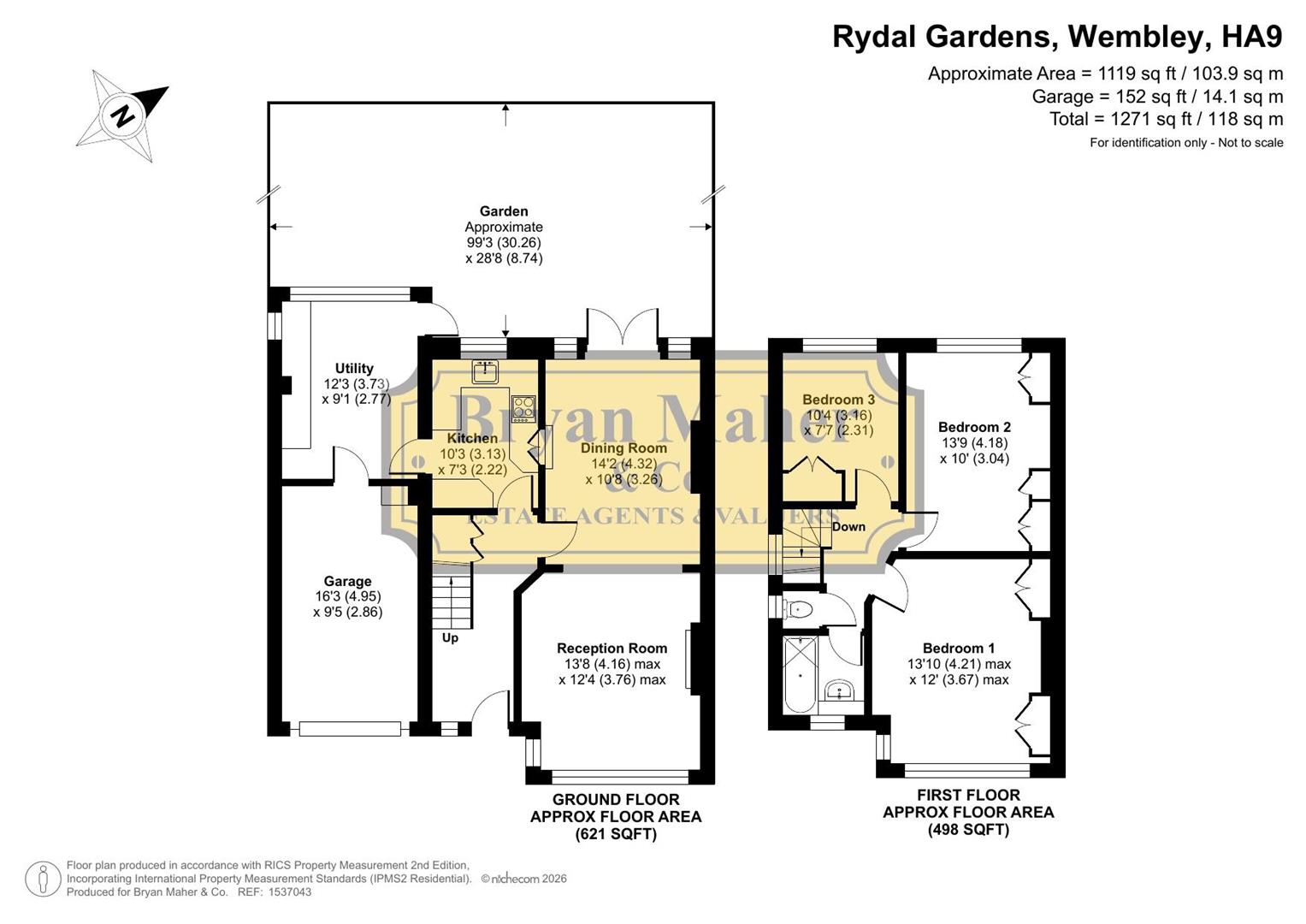 Rydal Gardens, Wembley floorplan