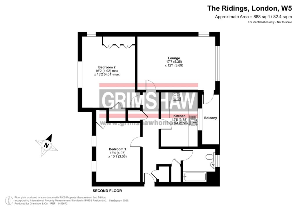 Flat 20 Meadway Court, The Ridings, Ealing floorplan