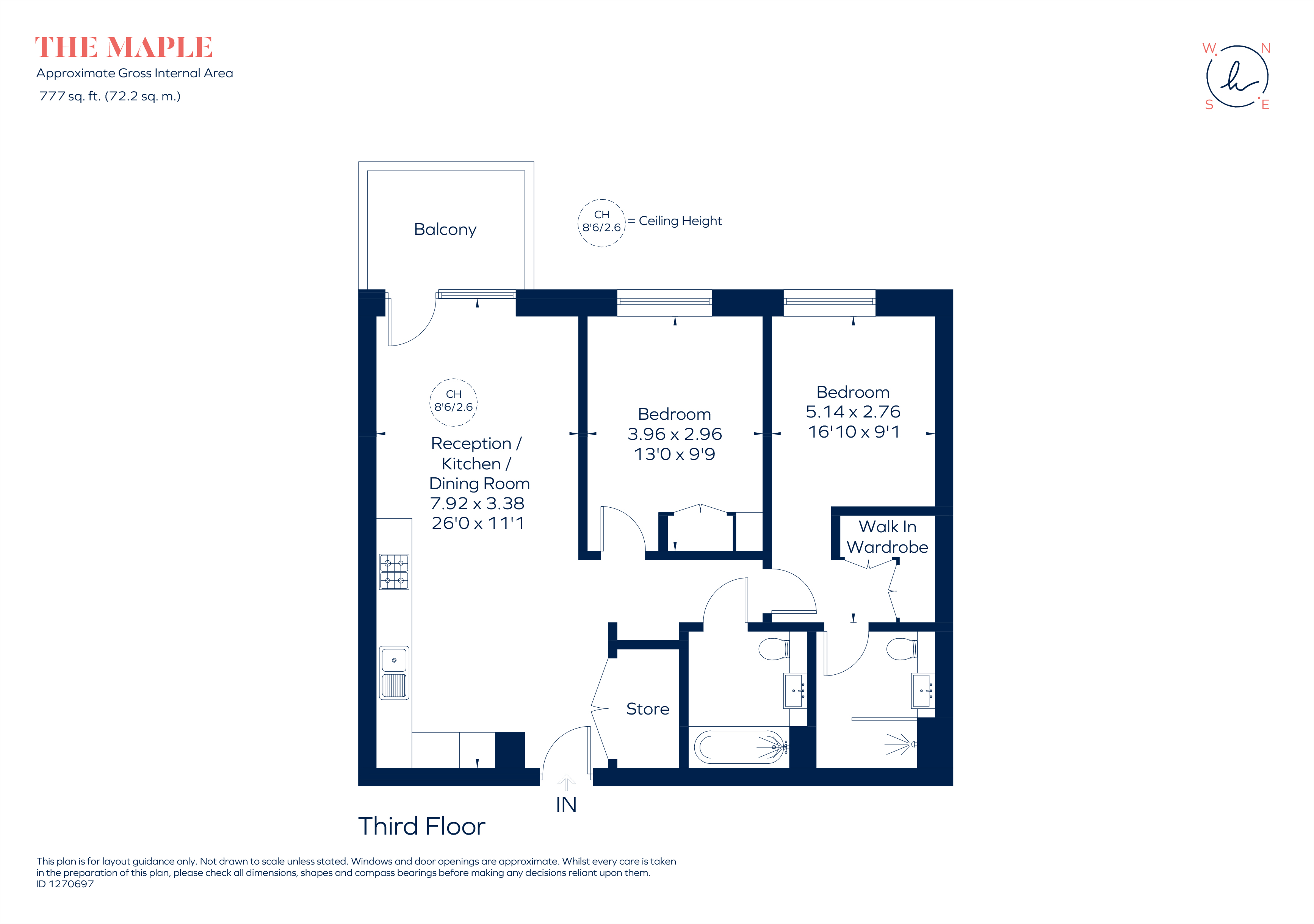 1082, The Maple 2, 10, Aviator Drive, London floorplan
