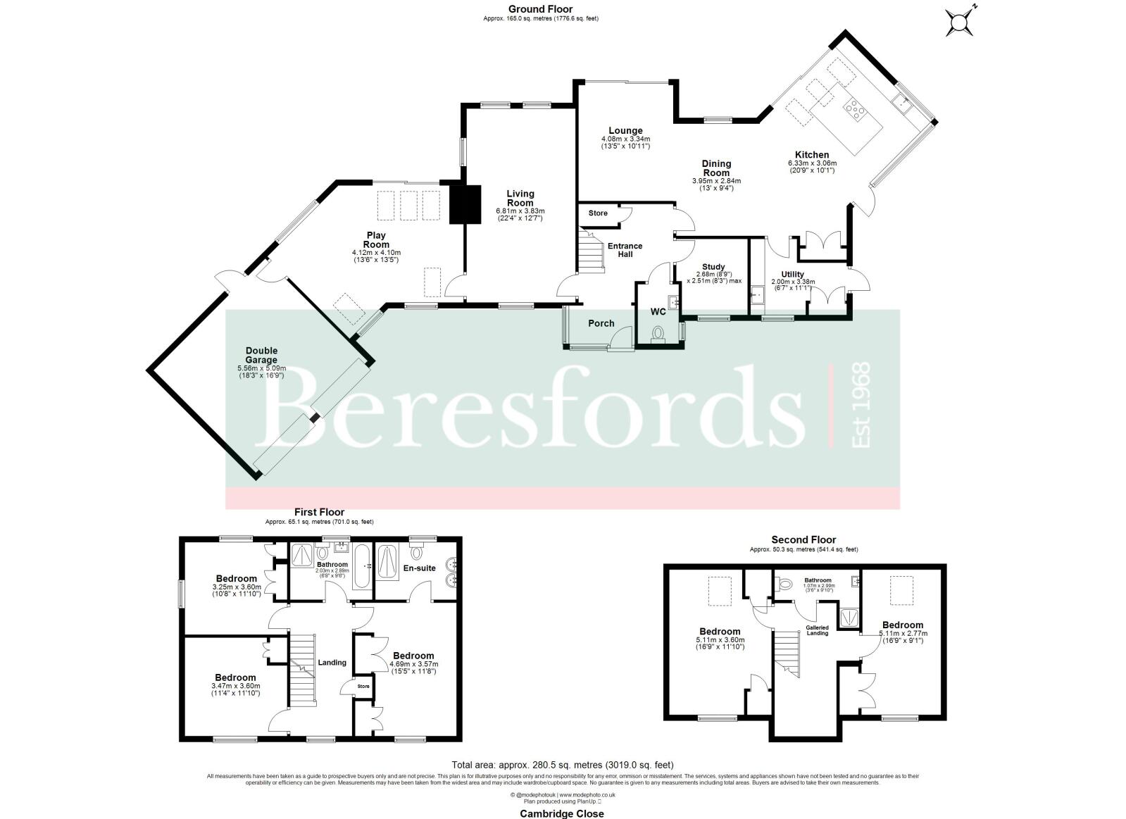 24, Cambridge Close, Ingatestone floorplan