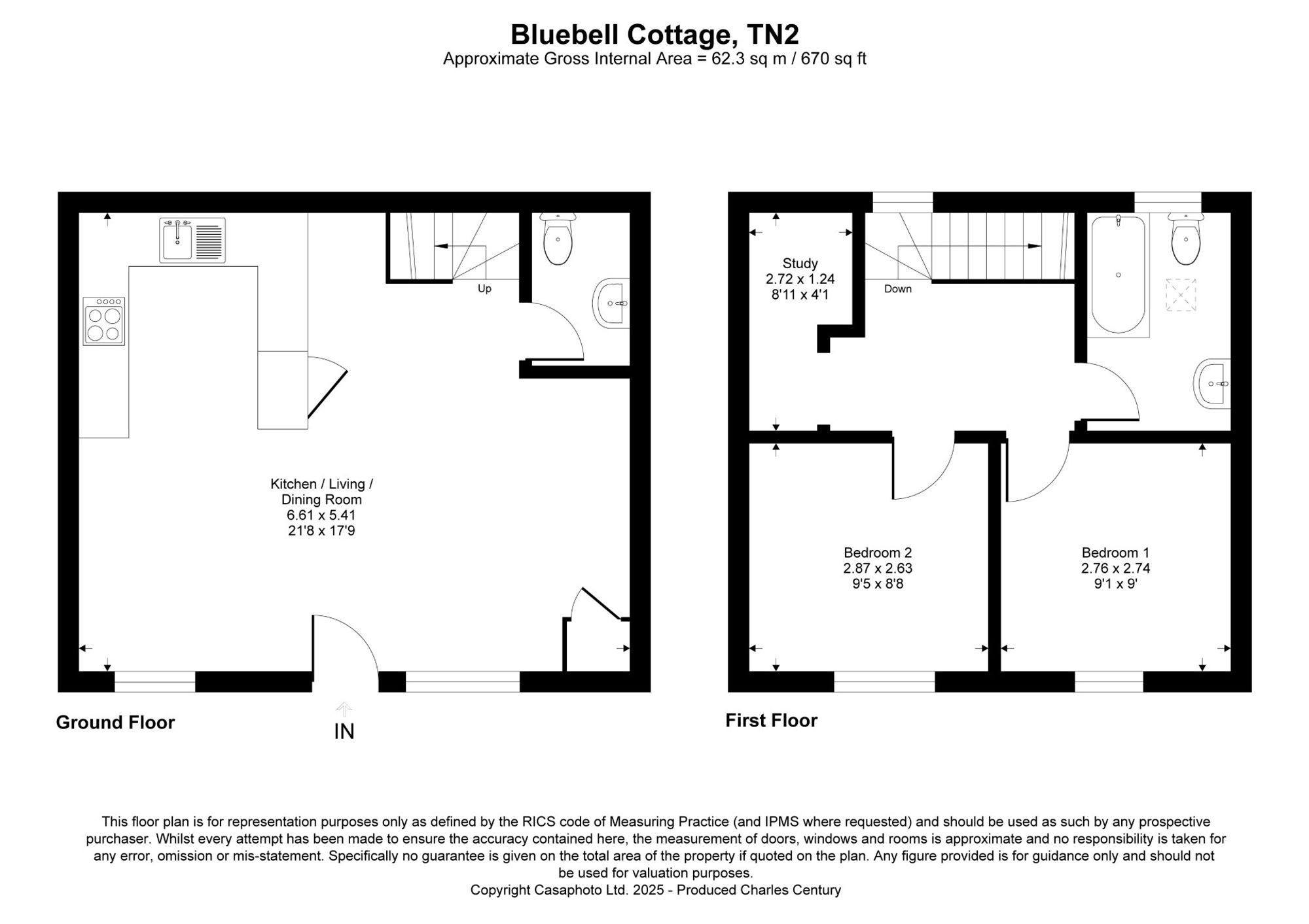 1 Bluebell Cottage Broadwater Lane, Tunbridge Wells floorplan