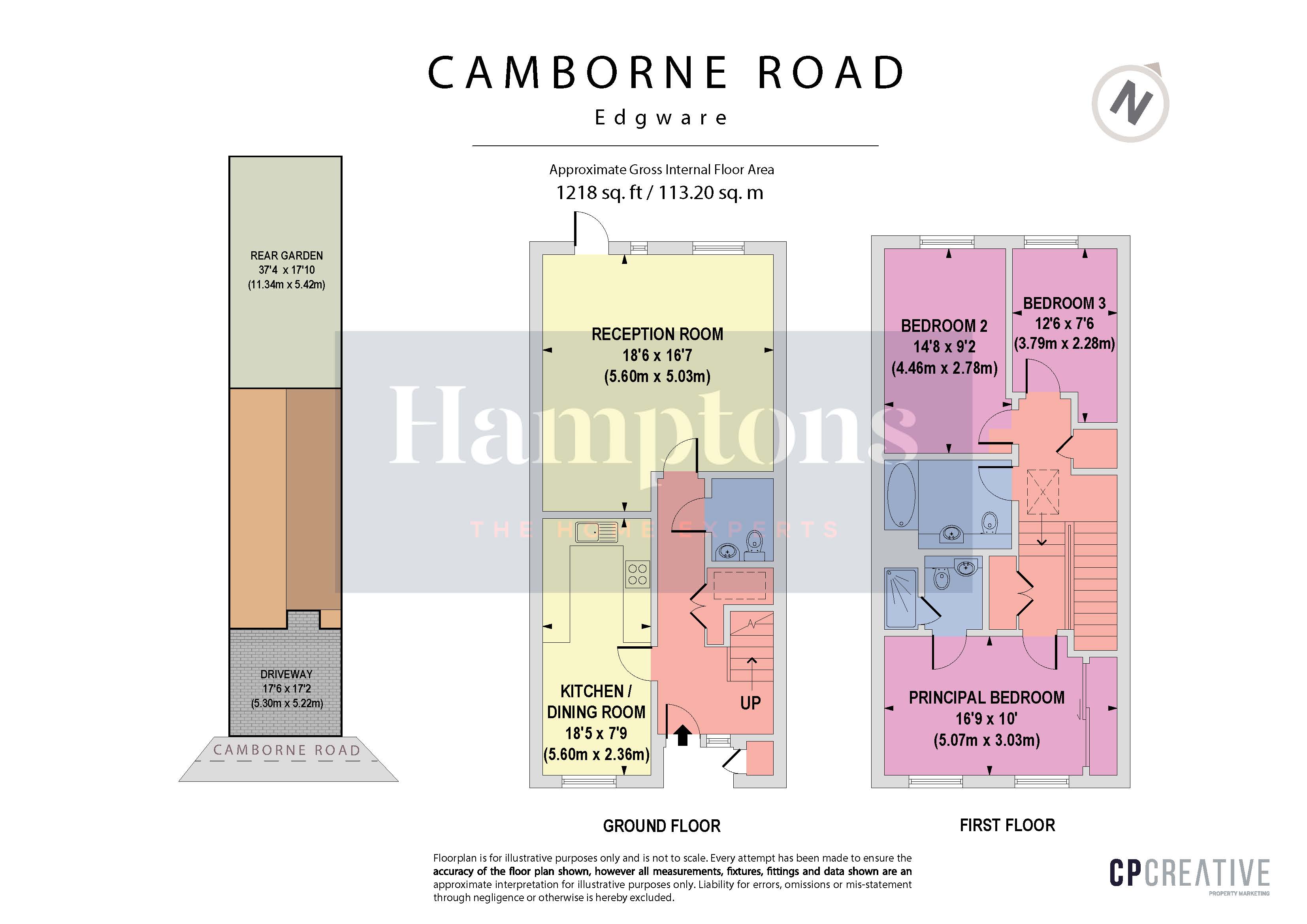 Camborne Road, Edgware HA8, 3 bedroom terraced house for sale