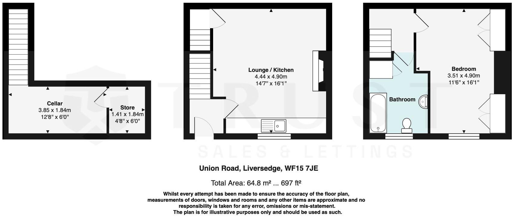 93, Union Road, Liversedge floorplan