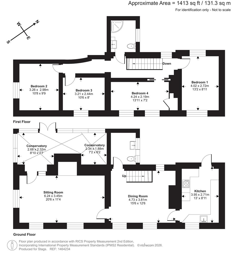 Rose Cottage, Ham, Axminster floorplan