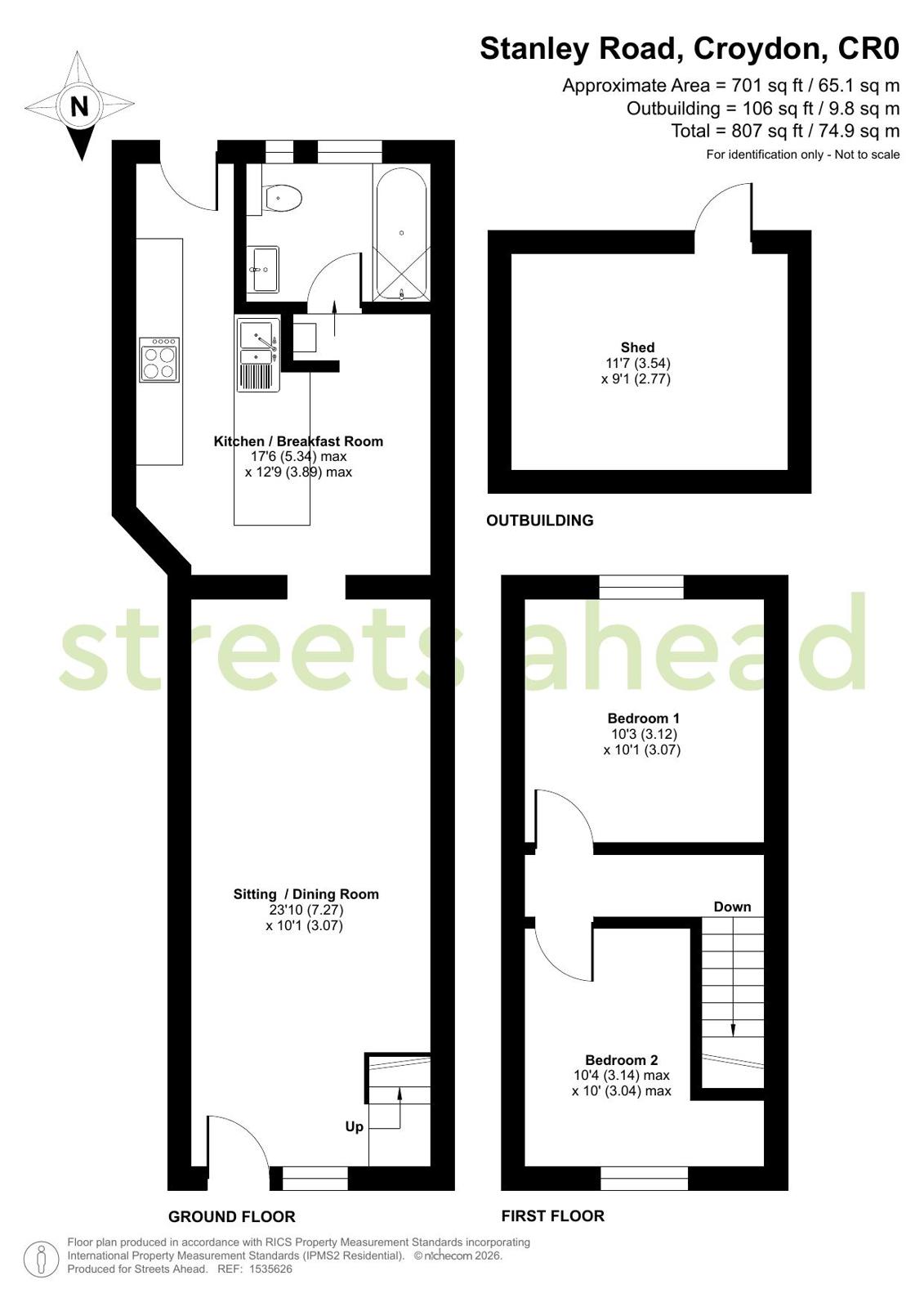 Stanley Road, Croydon floorplan