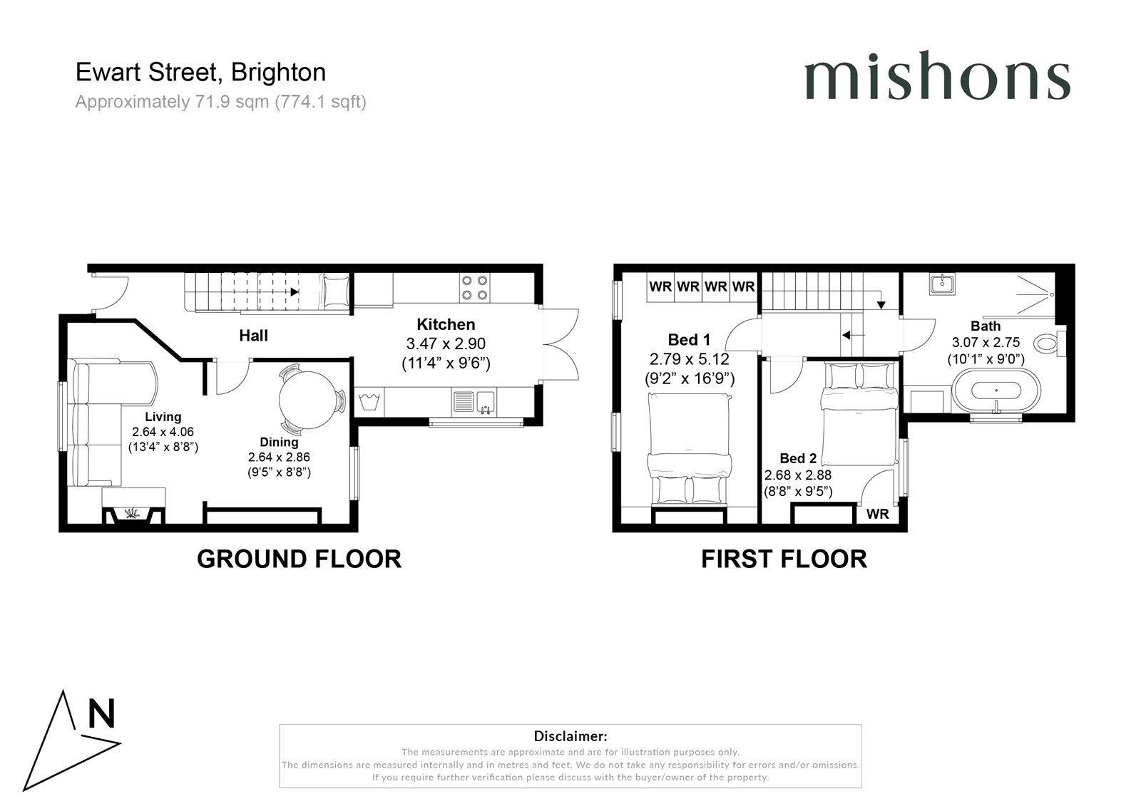 Ewart Street, Brighton, East Sussex BN2, 2 bedroom terraced house for