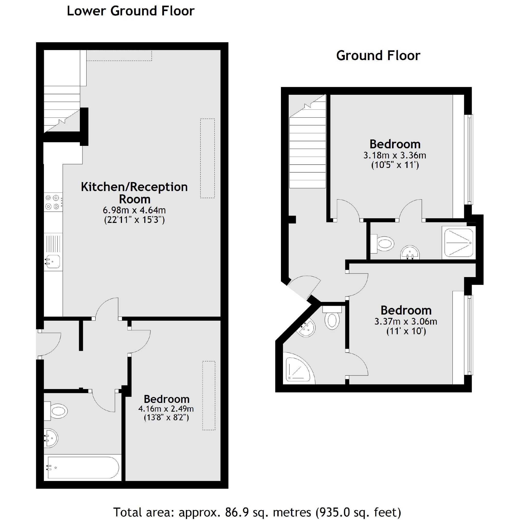 Flat 2, 46, Kepler Road, London floorplan