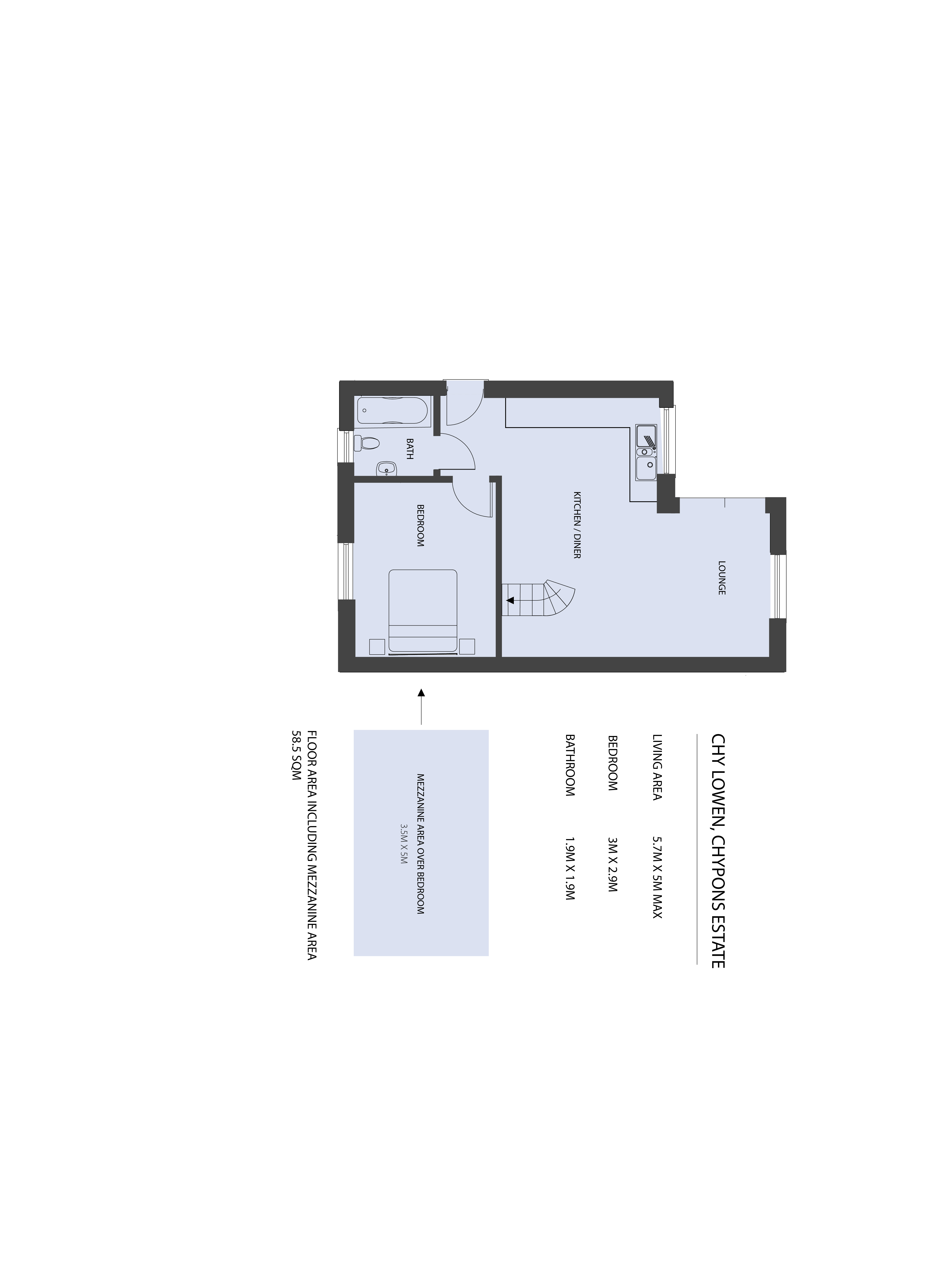 Chy Lowen,, Chypons Estate, Penzance floorplan