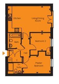 19, Merrill House, Farnborough floorplan