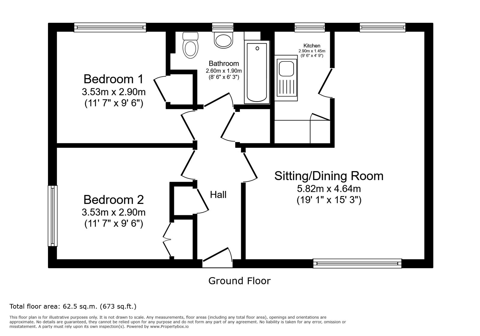 Flat 1, Aberdeen Lodge, 94, Osborne Road, Berkshire floorplan