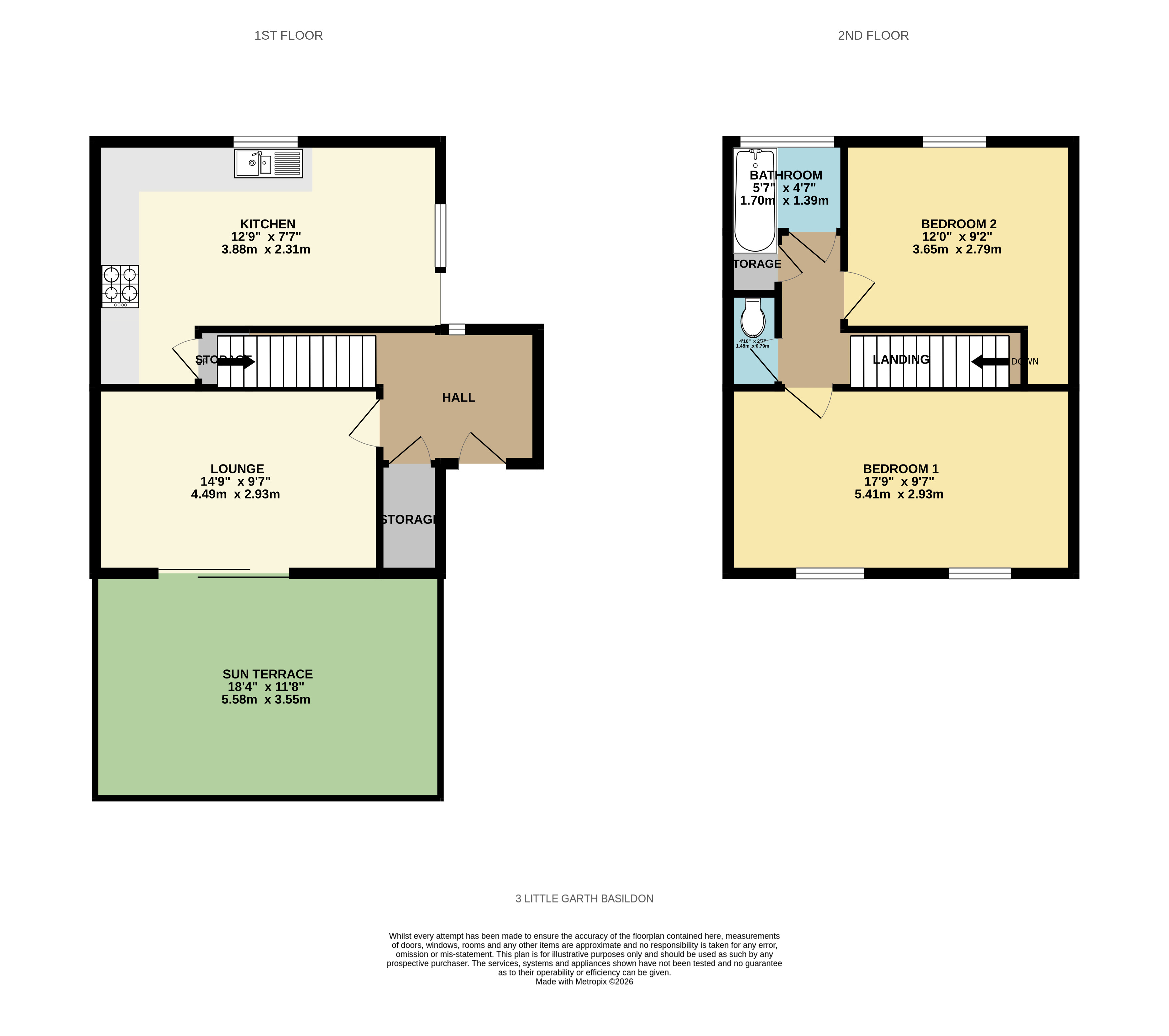 Little Garth, Basildon floorplan
