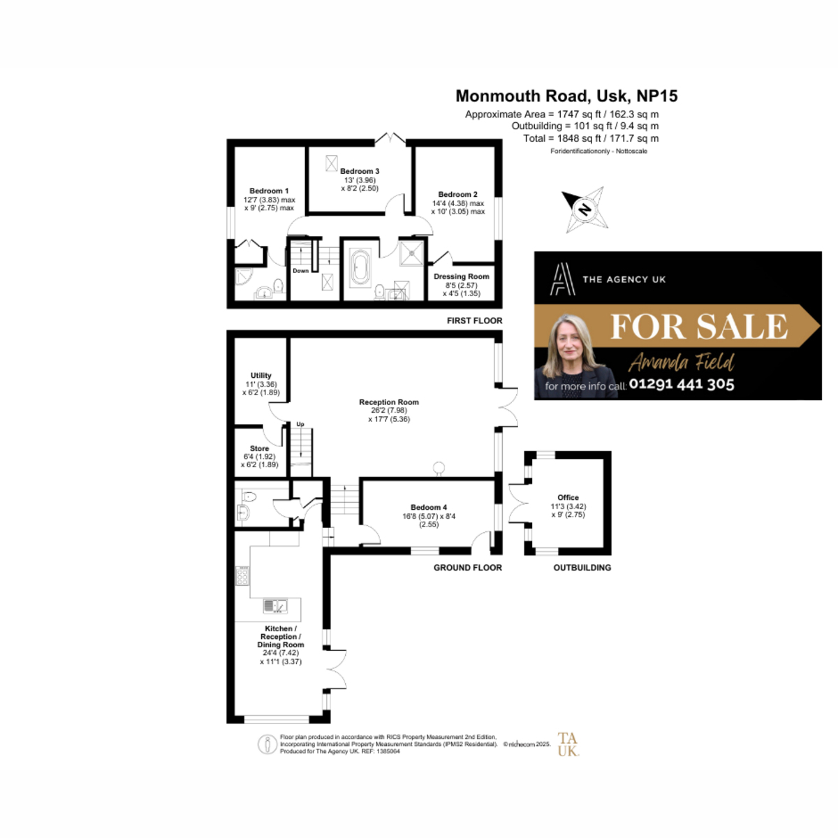 The Granary, Little Castle Farm, Usk floorplan