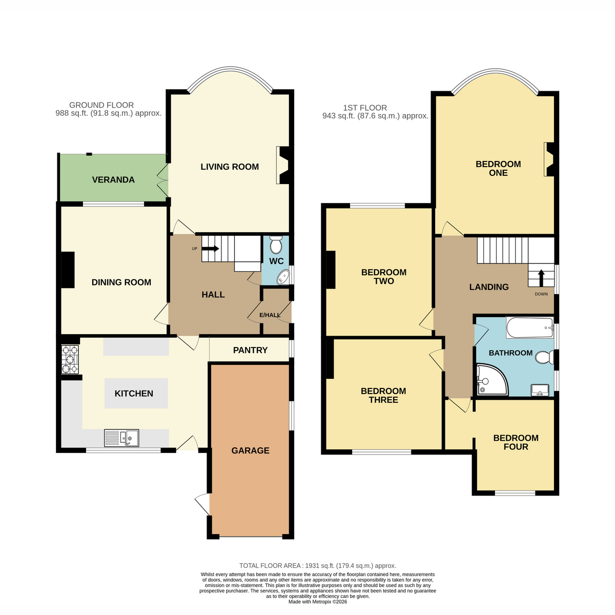 98, Howell Road, Exeter floorplan