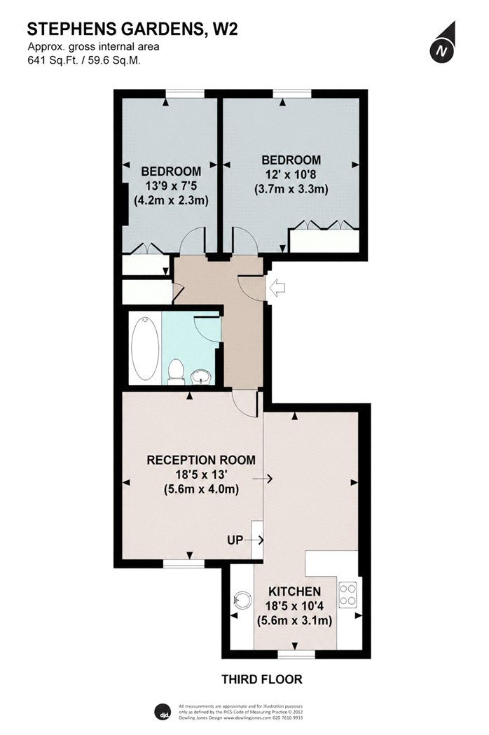 6, 15, St. Stephens Gardens, London floorplan