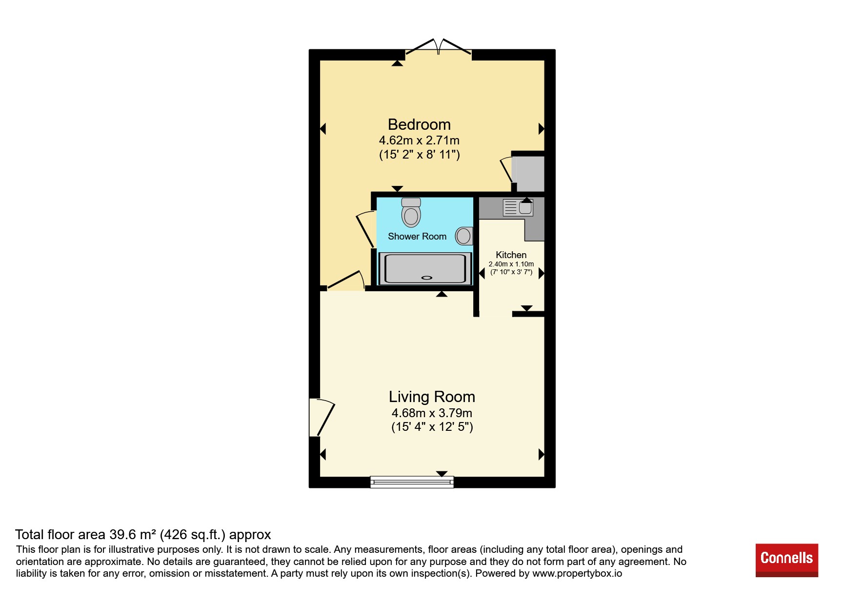 Flat 3, Rivermead Court, High Street, ALCESTER floorplan