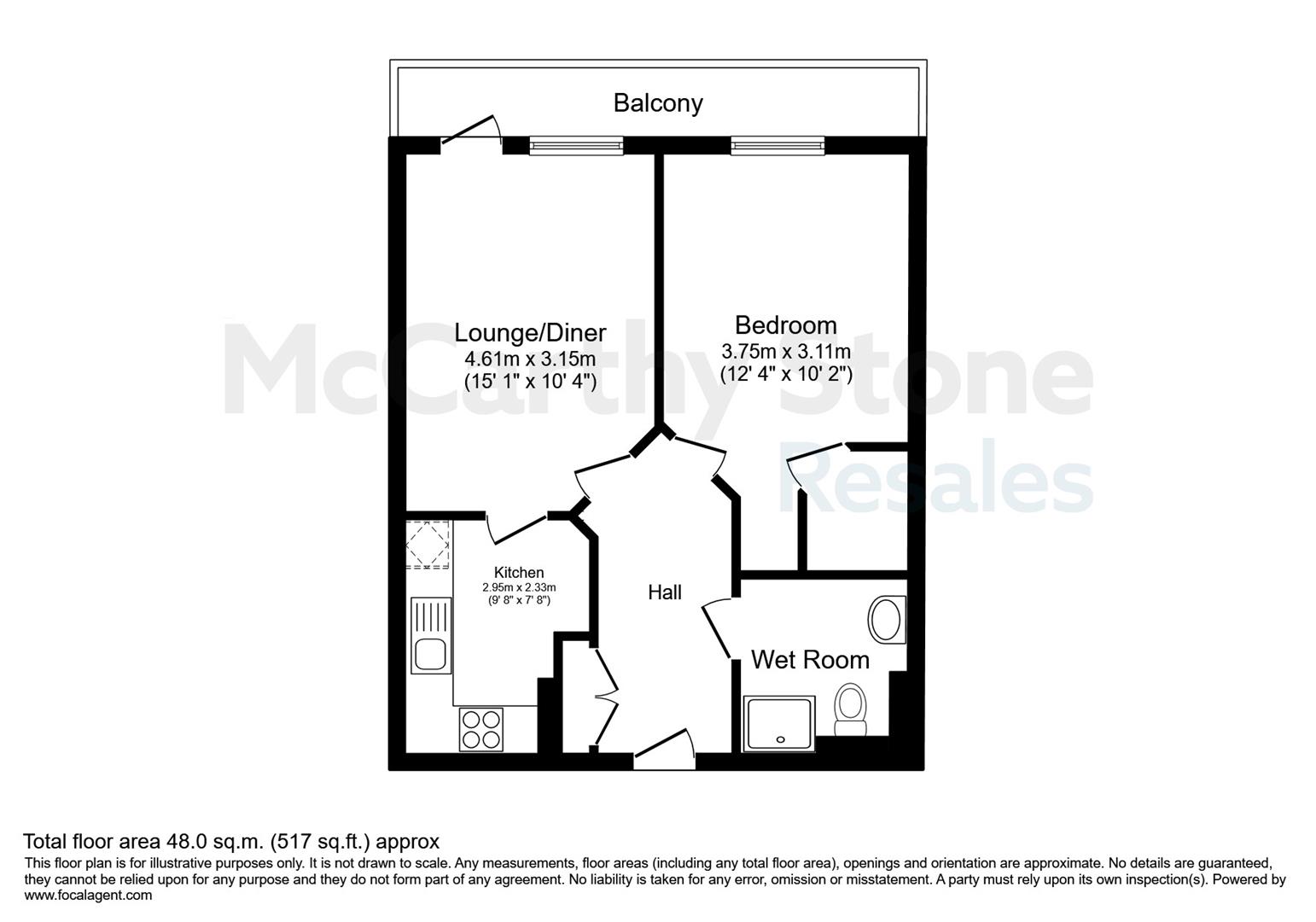 Flat 42, Elizabeth House, St. Giles Mews, Stony Stratford floorplan