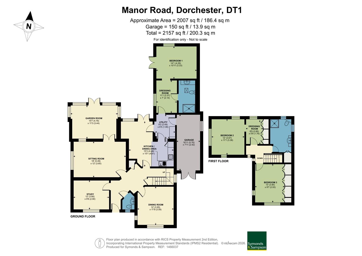 13, Manor Road, Dorchester floorplan