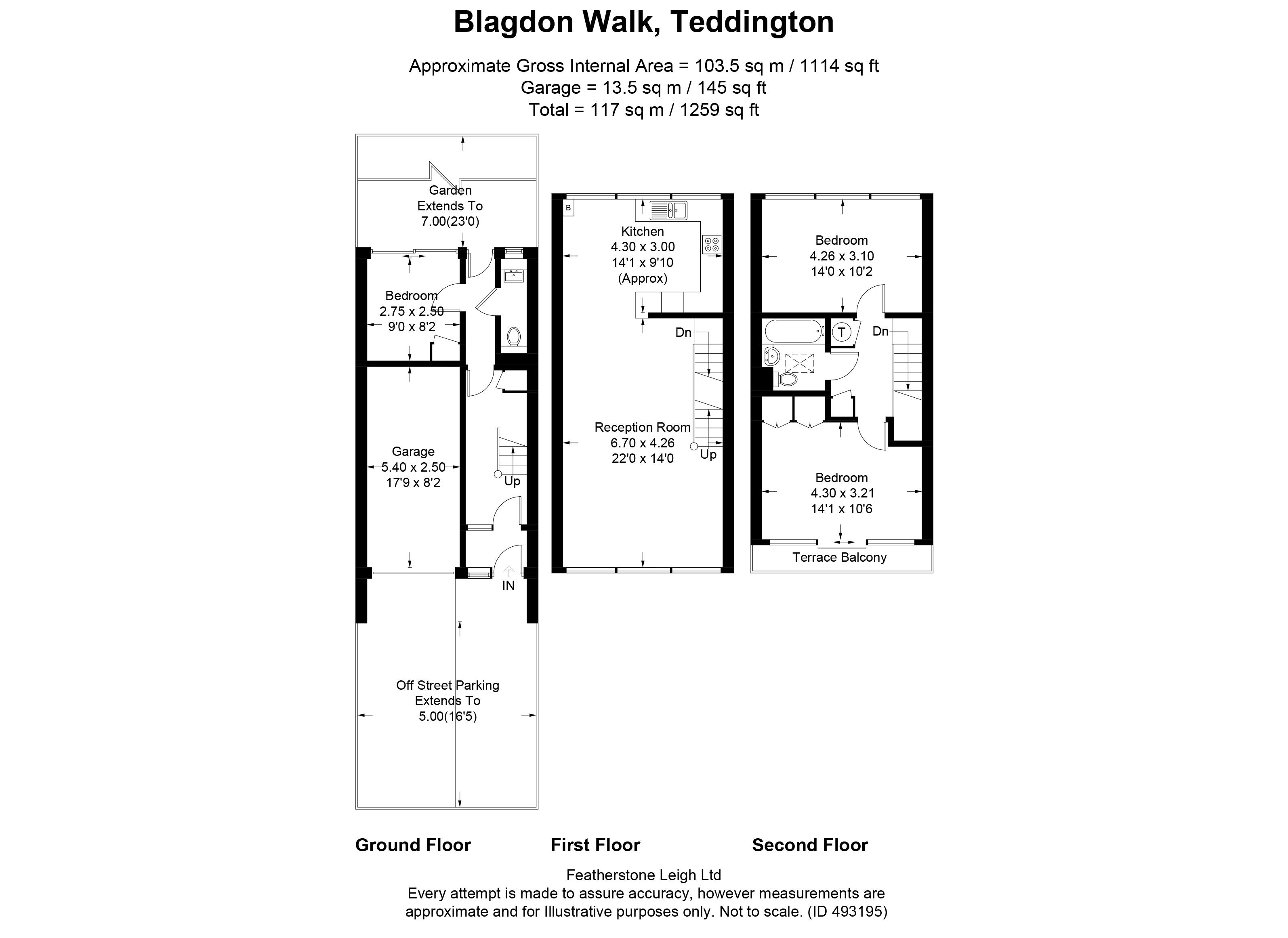 3 Bedrooms Town house for sale in Blagdon Walk, Teddington TW11