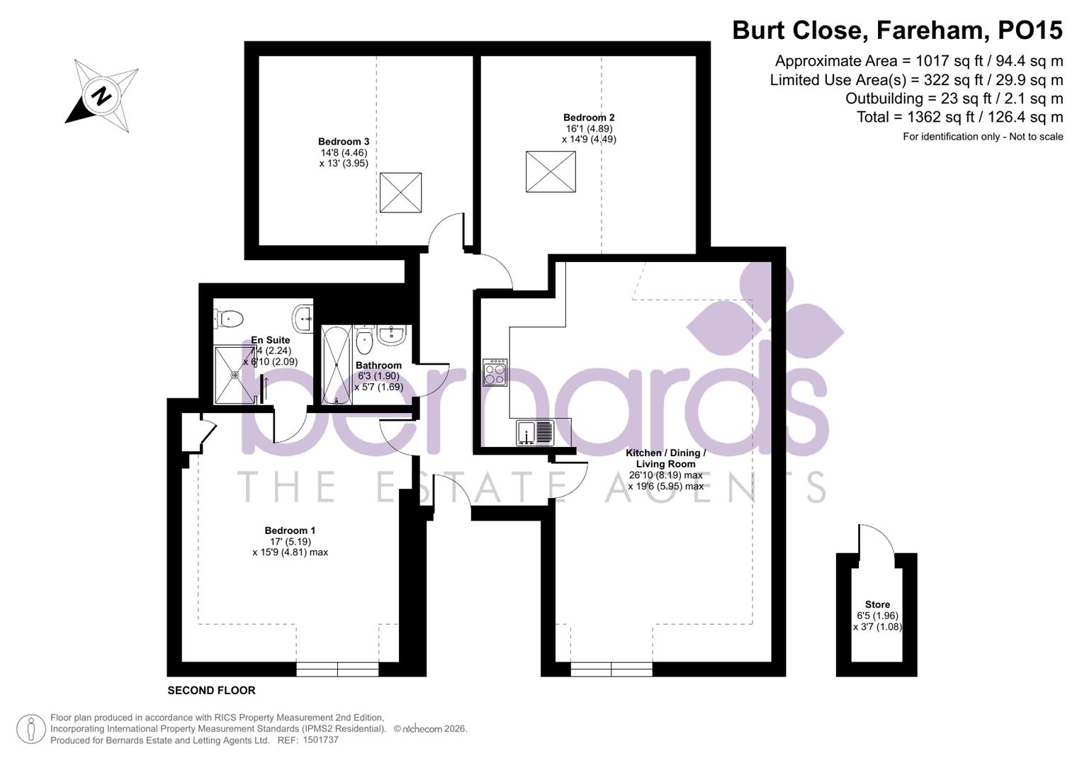 15, Burt Close, Fareham floorplan