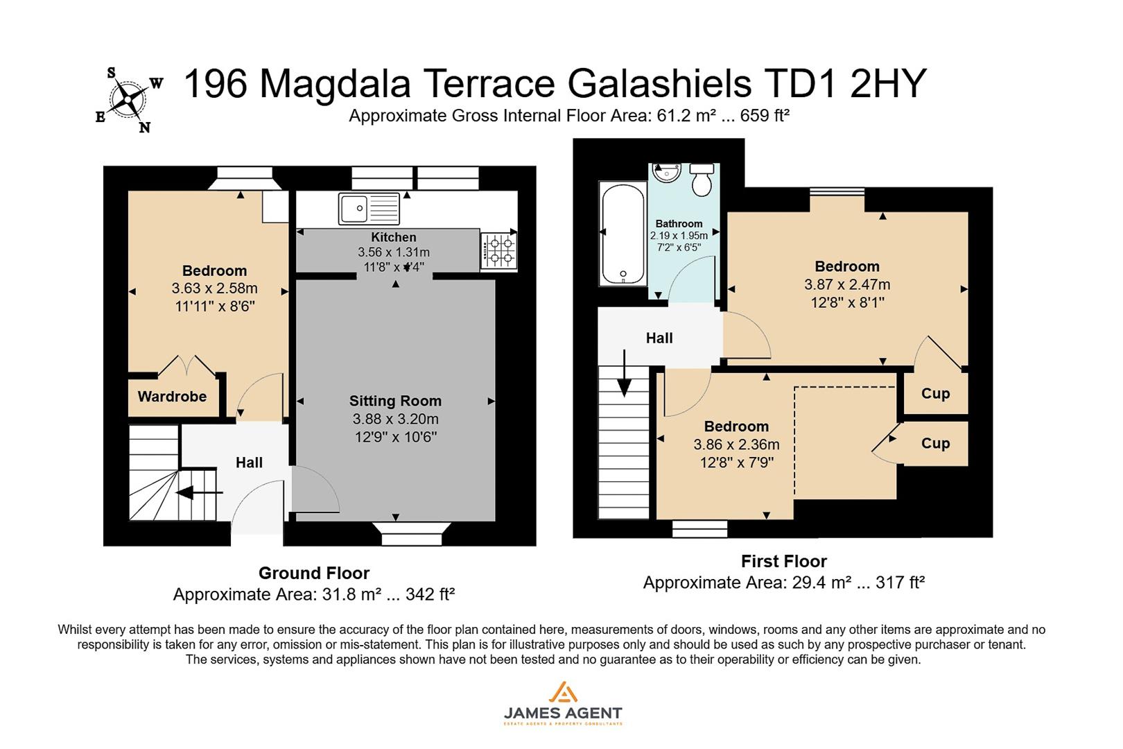 196, Magdala Terrace, Galashiels floorplan