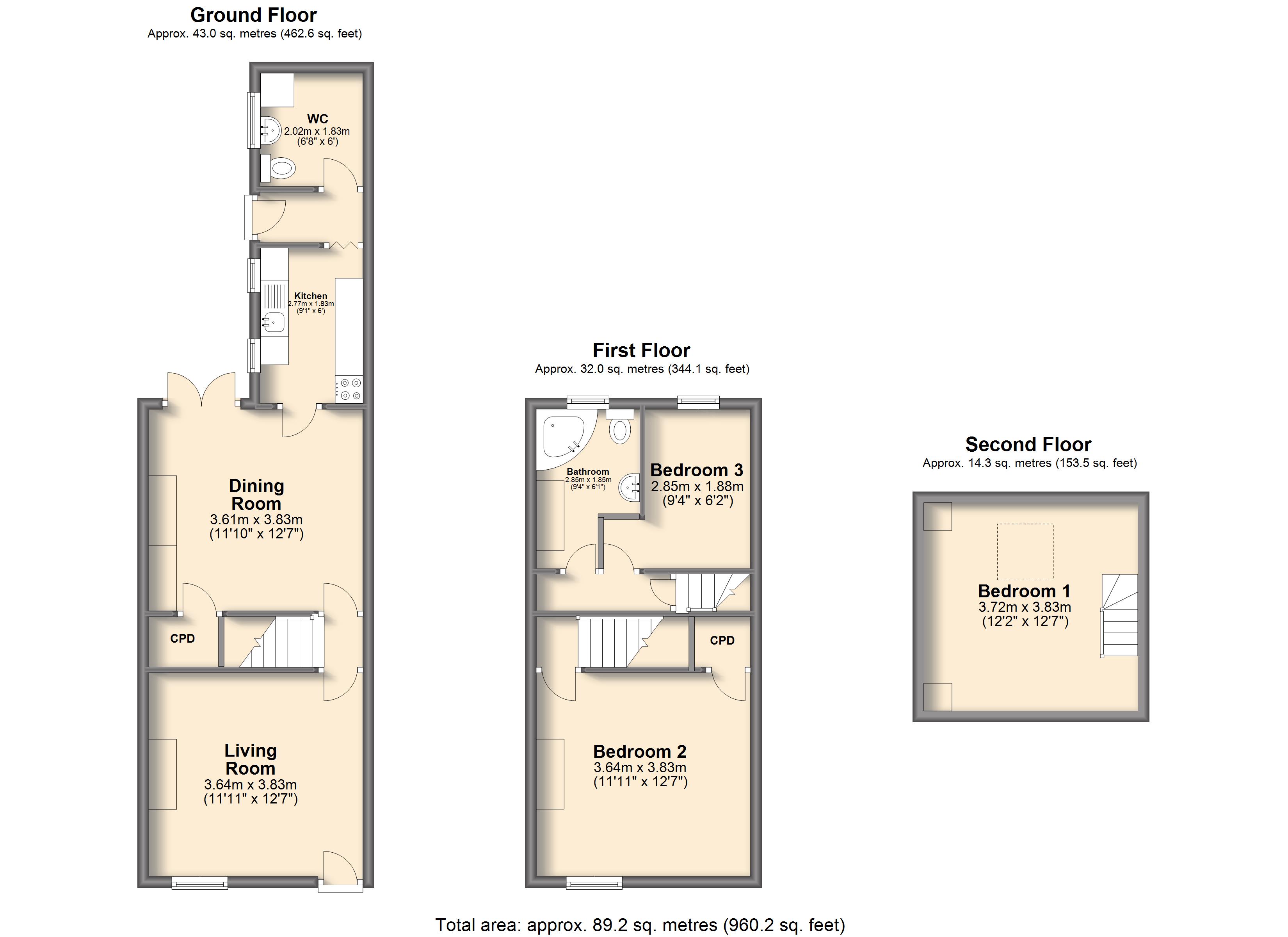 3 Bedrooms Terraced house to rent in Marriott Road, Sheffield S7