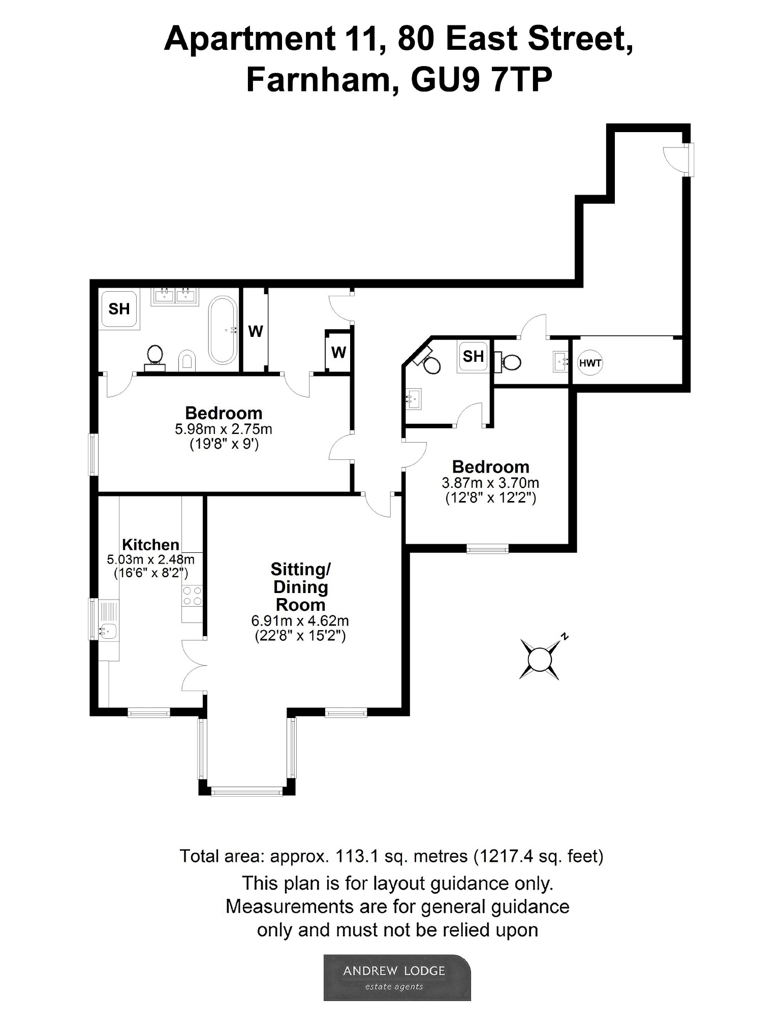 2 Bedrooms Flat for sale in East Street, Farnham GU9