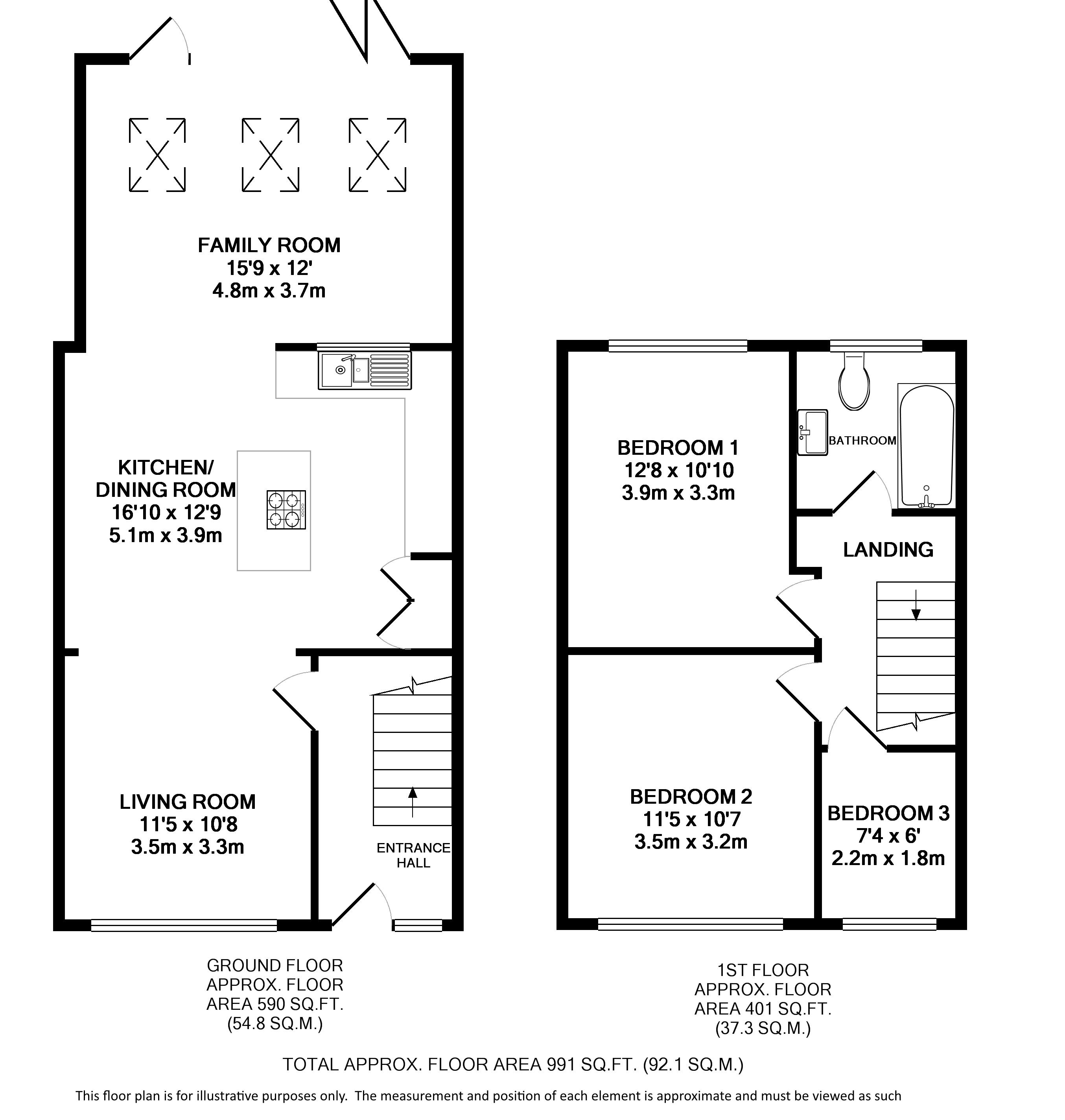 3 Bedrooms Terraced house for sale in Batchwood Drive, St.Albans AL3