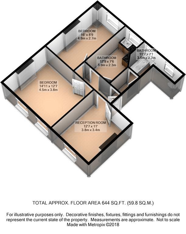 464A, Lordship Lane (FF), London floorplan