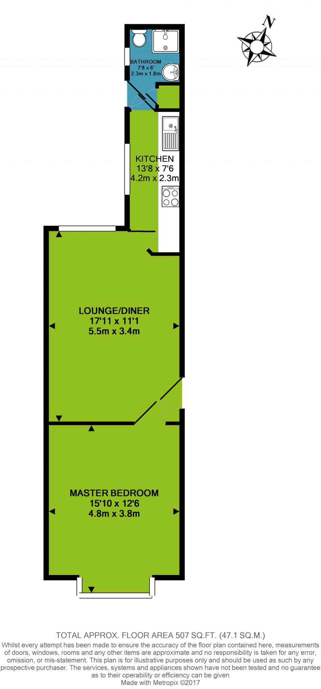 1 Bedrooms Flat to rent in Cauldon Road, Stoke-On-Trent ST4