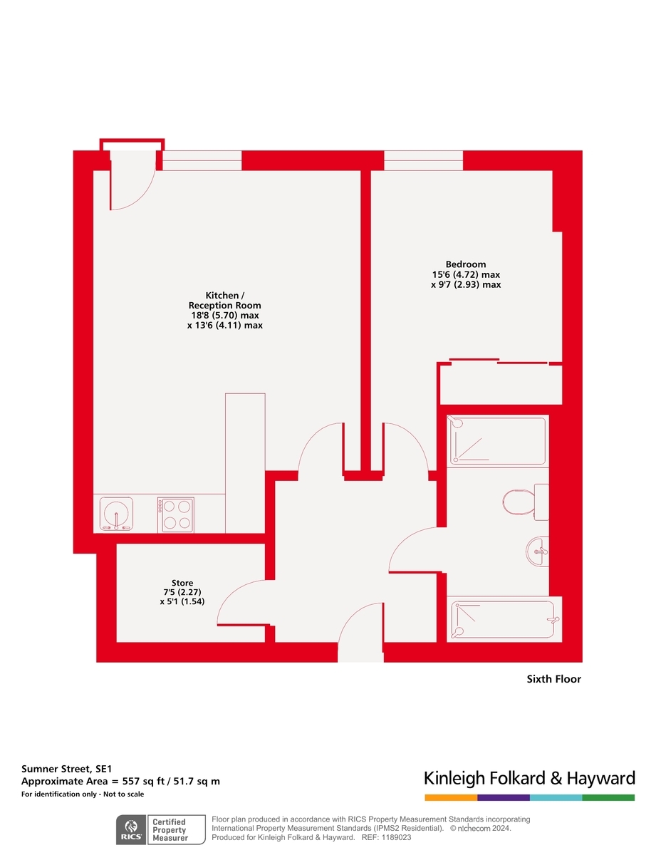 605 Neo Bankside Block D, 5, Sumner Street, London floorplan