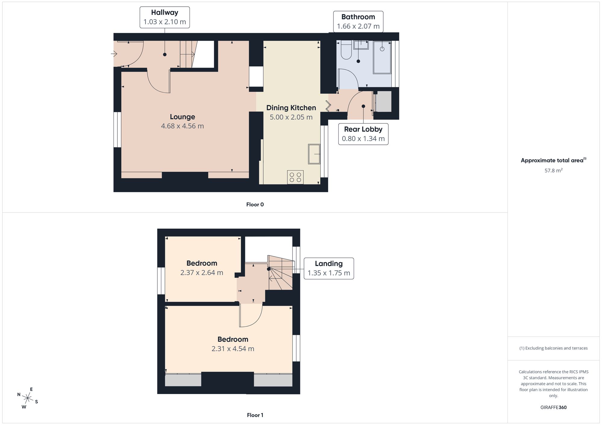2 Radcliffe Street, Chester Le Street floorplan