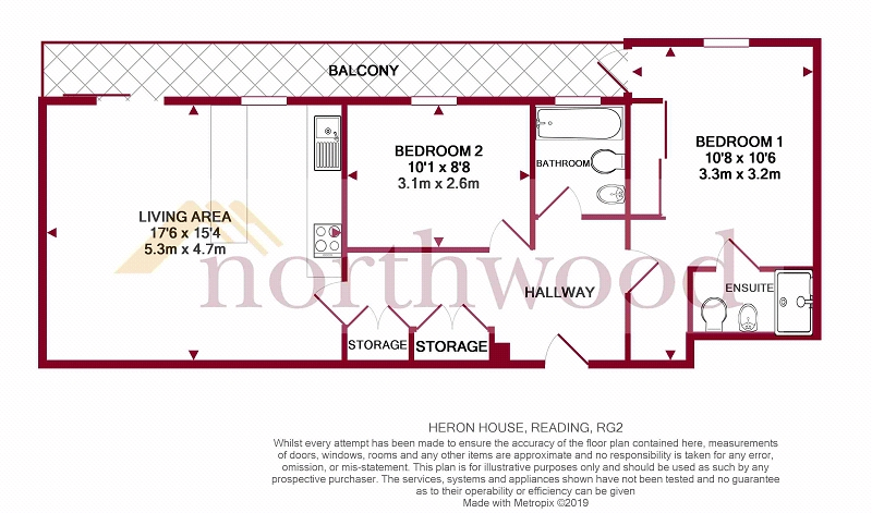 2 Bedrooms Flat for sale in Heron House, Reading RG2