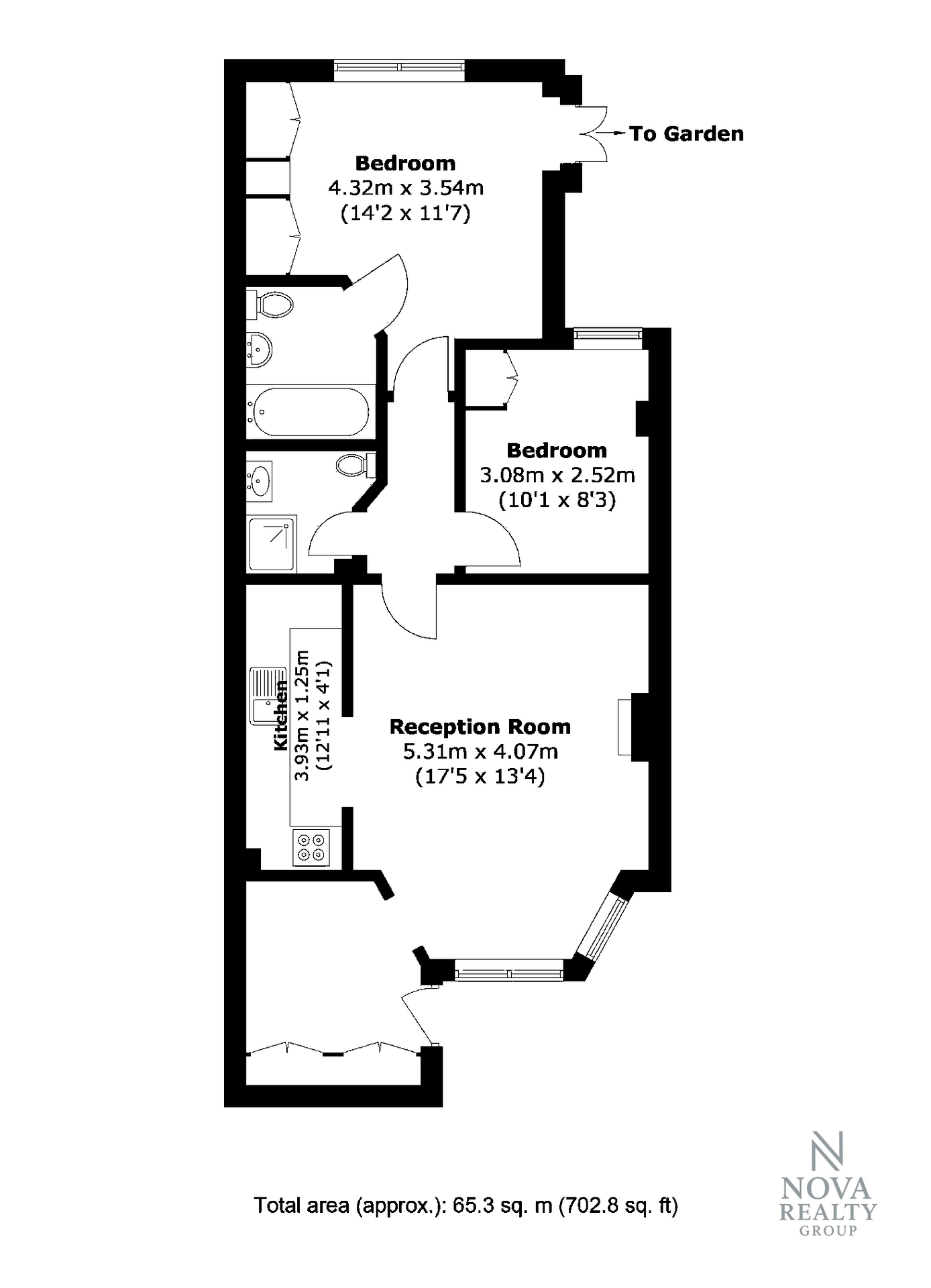 Garden flat, London floorplan