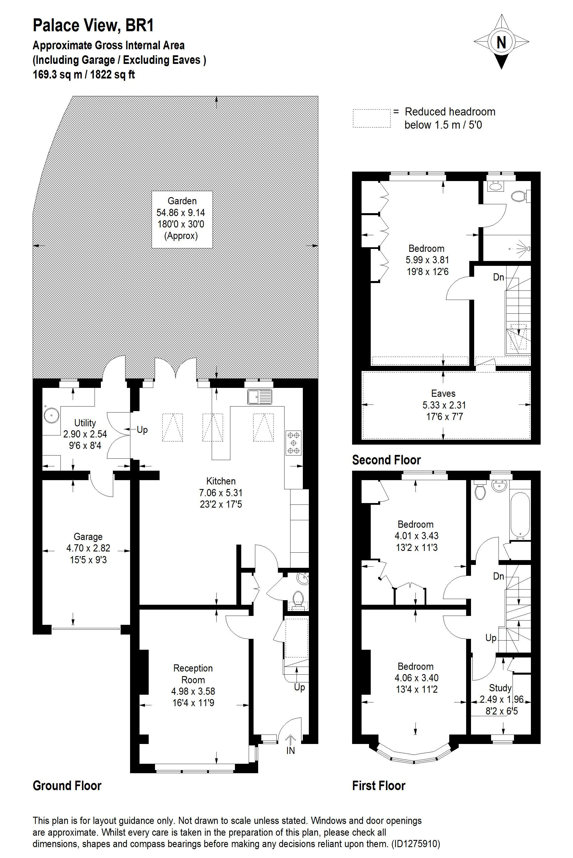 172, Palace View, Bromley floorplan